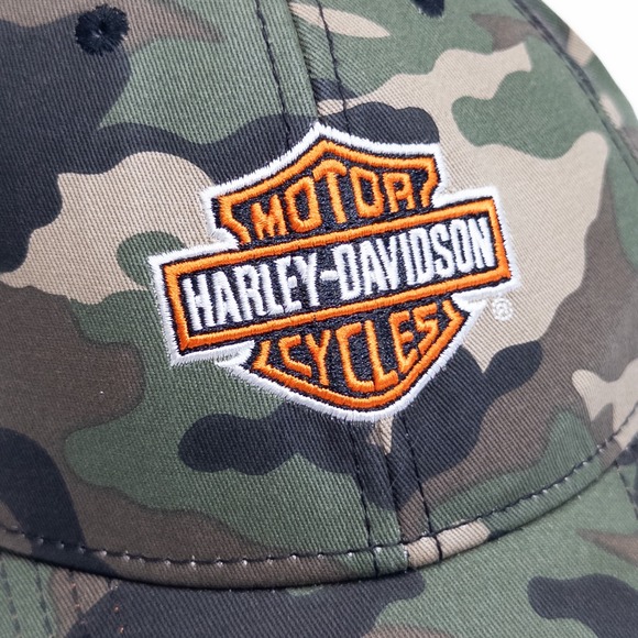Harley Davidson Honolulu Camo Cap Adjustable Strap Aloha Hawaii Men - Picture 2 of 13